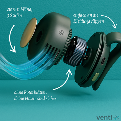 Tragbarer Clip-On Ventilator